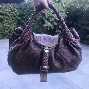 Fendi Nappa Spy Cognac Handbag